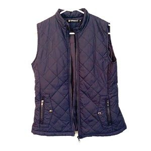 Navy blue puffer vest